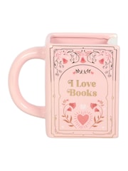 Something Different Pink I Love Books Book Shaped Mug - Image 3 of 4