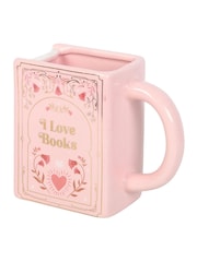 Something Different Pink I Love Books Book Shaped Mug - Image 4 of 4