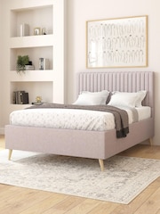 Aspire Furniture Eire Linen Grey Grant Divan Style Contemporary Bed Frame - Image 2 of 4