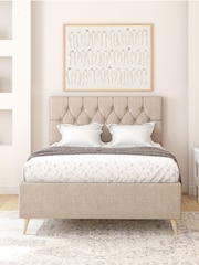 Aspire Furniture Eire Linen Natural Olivier Divan Style Contemporary Bed Frame - Image 1 of 4