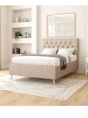 Aspire Furniture Eire Linen Natural Olivier Divan Style Contemporary Bed Frame - Image 2 of 4