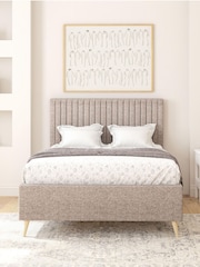 Aspire Furniture Saxon Twill Grey Grant Divan Style Contemporary Bed Frame  and Invigorate Pocket Mattress - Image 1 of 6