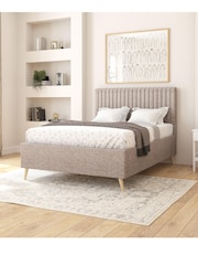 Aspire Furniture Saxon Twill Grey Grant Divan Style Contemporary Bed Frame  and Invigorate Pocket Mattress - Image 2 of 6