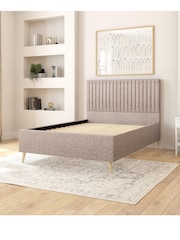 Aspire Furniture Saxon Twill Grey Grant Divan Style Contemporary Bed Frame  and Invigorate Pocket Mattress - Image 3 of 6