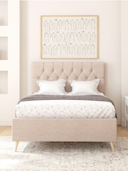 Aspire Furniture Saxon Twill Natural Olivier Divan Style Contemporary Bed Frame - Image 1 of 4