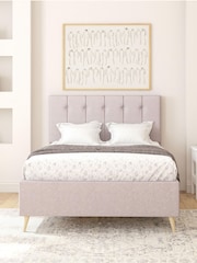 Aspire Furniture Eire Linen Grey Hepburn Divan Style Contemporary Bed Frame - Image 1 of 4
