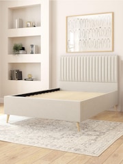 Aspire Furniture Zara Beige Grant Divan Style Contemporary Bed Frame  and Invigorate Pocket Mattress - Image 3 of 5