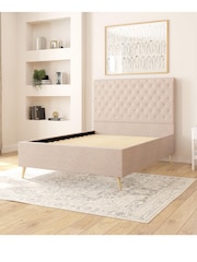 Aspire Furniture Saxon Twill Natural Taylor Divan Style Contemporary Bed Frame - Image 1 of 3