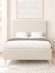 Aspire Furniture Zara Beige Taylor Divan Style Contemporary Bed Frame and 3000 Pocket Mattress - Image 1 of 5