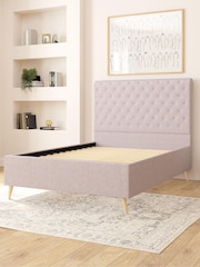 Aspire Furniture Eire Linen Grey Taylor Divan Style Contemporary Bed Frame and 3000 Pocket Mattress - Image 3 of 6