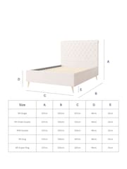 Aspire Furniture Eire Linen Grey Taylor Divan Style Contemporary Bed Frame and 3000 Pocket Mattress - Image 6 of 6