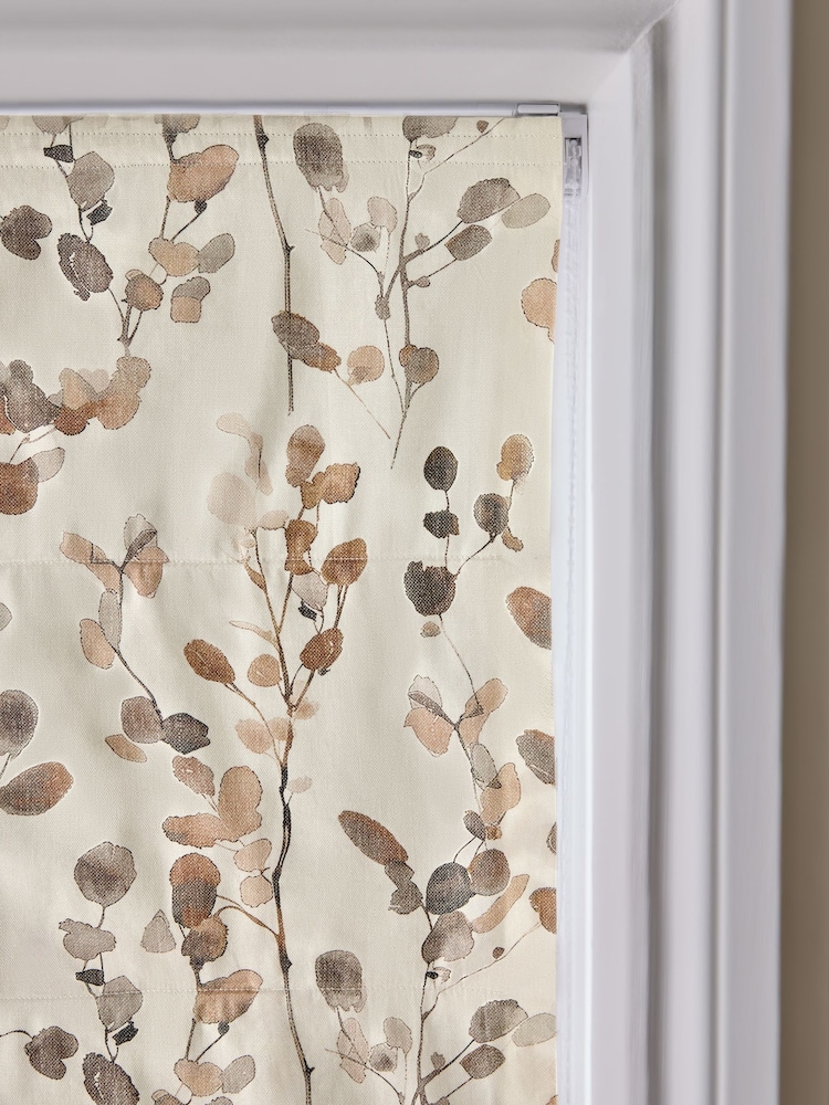 Natural/Brown Ready Made Blackout Roman Floral Print Honesty Leaf Blind - Image 5 of 5 Natural/Brown Ready Made Blackout Roman Floral Print Honesty Leaf Blind - Image 5 of 5