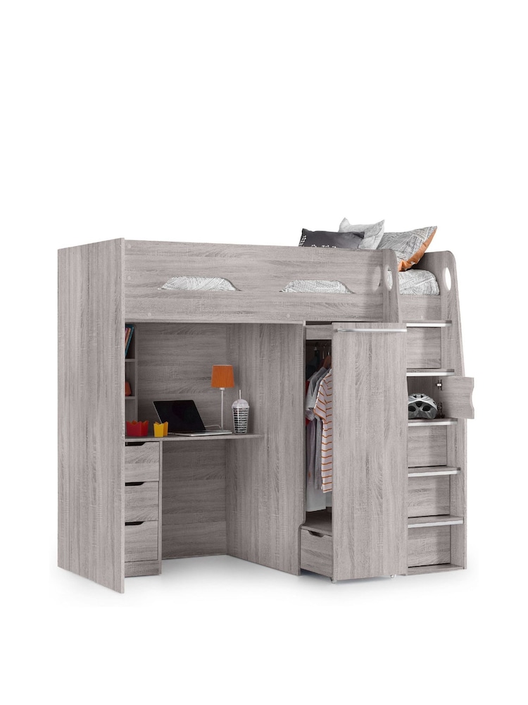 Julian Bowen Grey Oak Pegasus Highsleeper Bed - Image 2 of 4