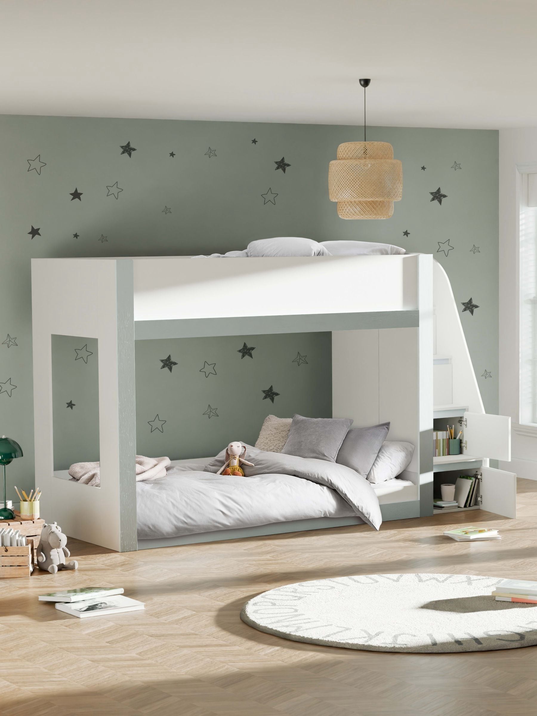 Julian Bowen Gaia Single White Bunk Bed - Storage Integrated Ladder - Image 4