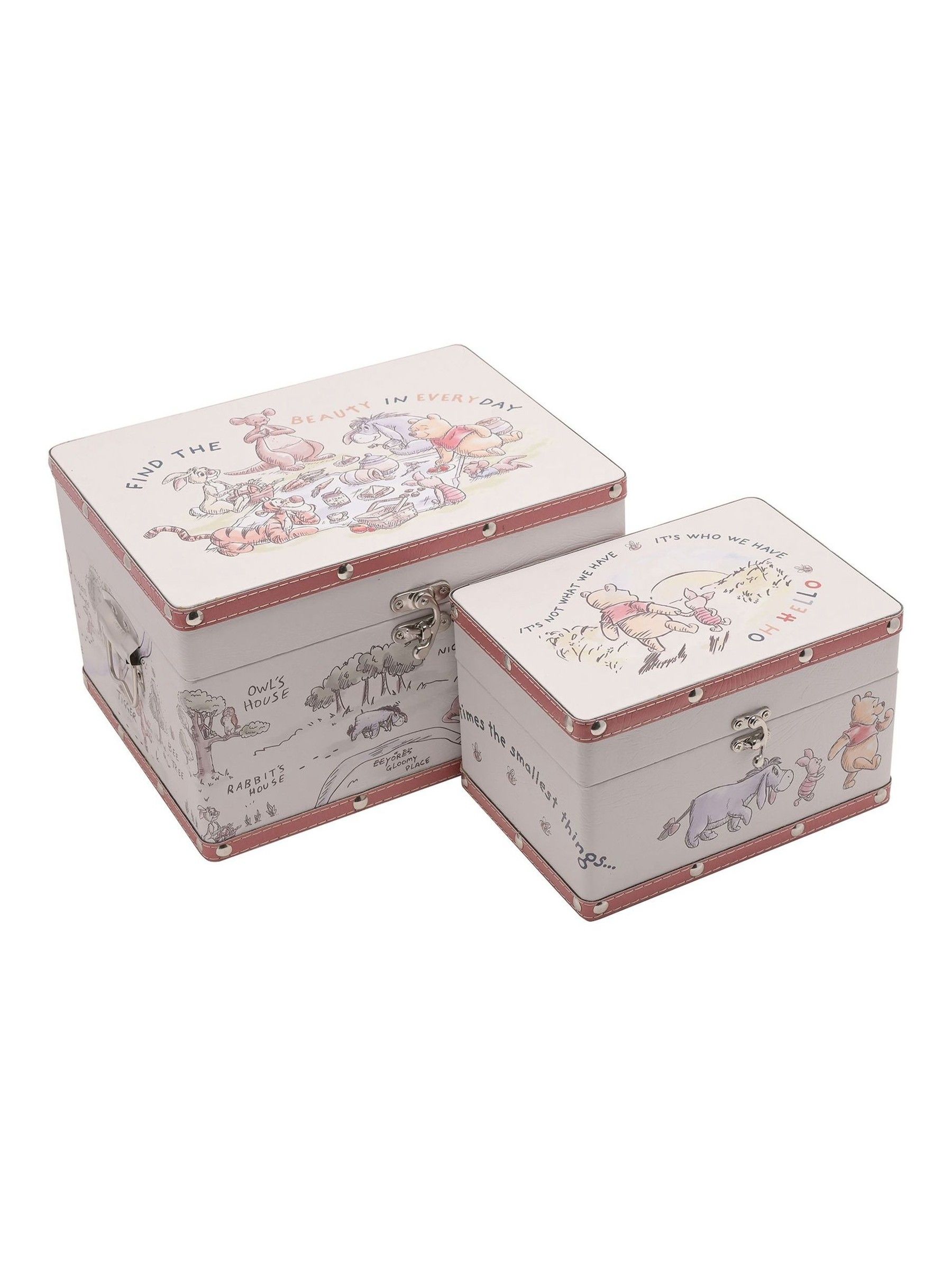 Buy Widdop Set of 2 White Disney Winnie The Pooh Storage Boxes