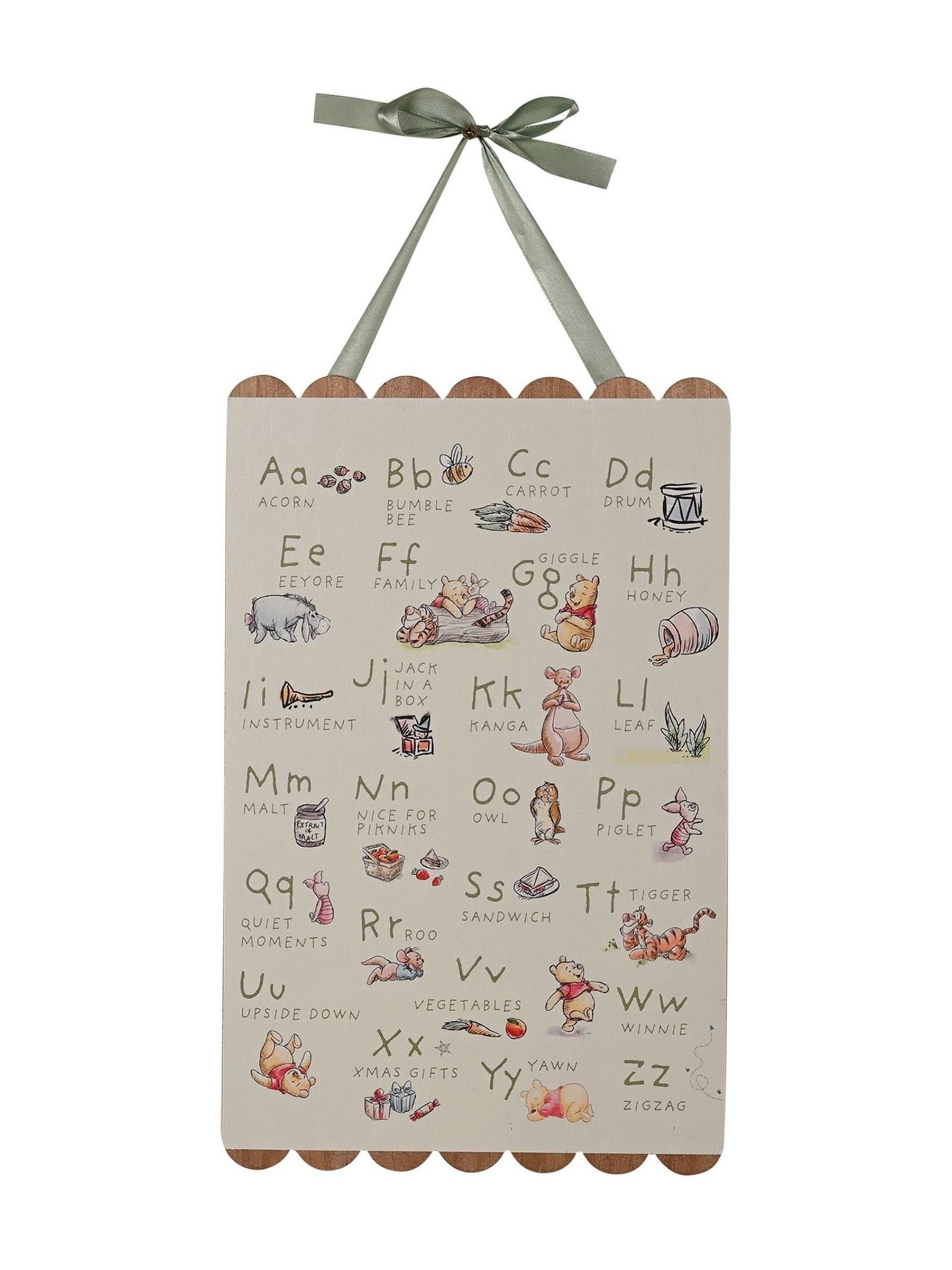 Disney Unisex Infant Off White Widdop Winnie The Pooh Alphabet Plaque
