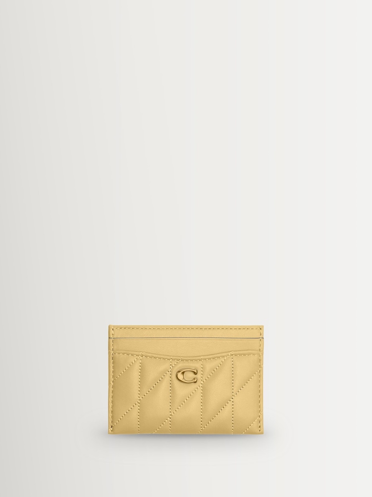 COACH Vanilla Essential Card Case With Pillow Quilting - Image 1 of 3
