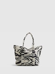 River Island Black Zebra Print Roll Top Holdall Bag - Image 3 of 5