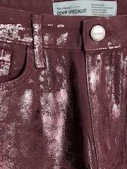 River Island Red Petite Coated Straight Leg Jeans - Image 2 of 2