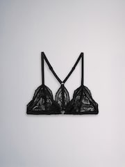 The Set 3 Pack Lace Triangle Bra Black/White - Image 2 of 7