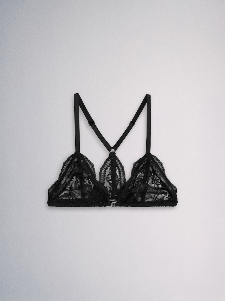 The Set 3 Pack Lace Triangle Bra Black/White - Image 2 of 7