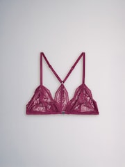 The Set 3 Pack Lace Triangle Bra Pink/Plum - Image 2 of 7