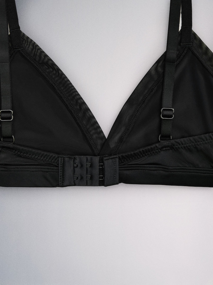The Set 3 Pack Mesh Trim Microfibre Non Padded Triangle Bra - Imagen 13 de 13