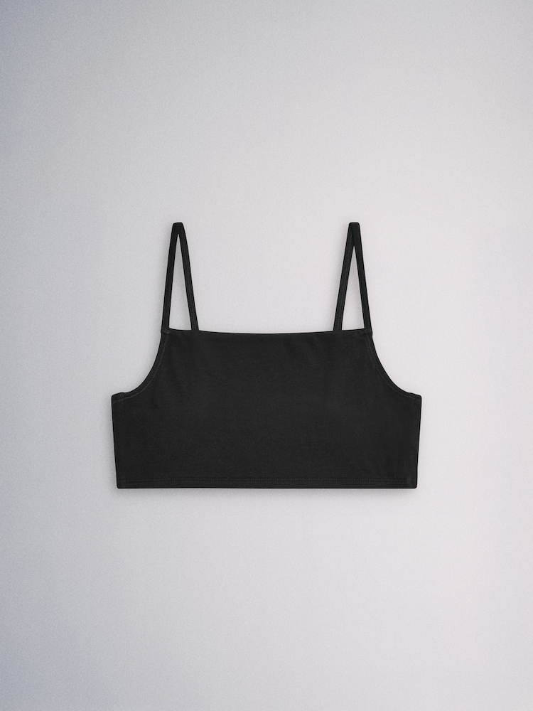 The Set Square Neck 5 Pack Cotton Crop Bra Black/White - Image 2 of 8