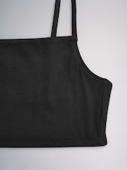 The Set Square Neck 5 Pack Cotton Crop Bra Black/White - Image 7 of 8