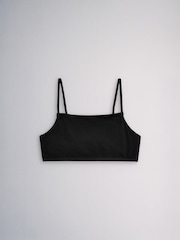The Set Square Neck 5 Pack Cotton Crop Bra Rust Brown/Blush Pink - Image 3 of 8