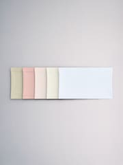 The Set Bandeau 5 Pack Seamfree Crop Bra Pastel Pink/ Khaki Green/ Cream - Image 1 of 7