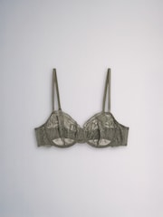 The Set 4 Pack Non Padded Lace Balcony Bras Berry Red/ Chocolate Brown/ Khaki - Image 9 of 14