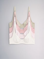 Pastel Pink/ Pastel Green - The Set Non Padded Underwire Cotton T-Shirt Bras 3 Pack - Imagen 1 de 7