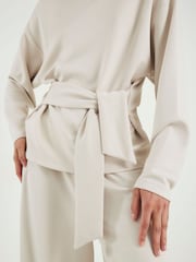 River Island Cream Tie Front Premium Top - Image 4 of 4