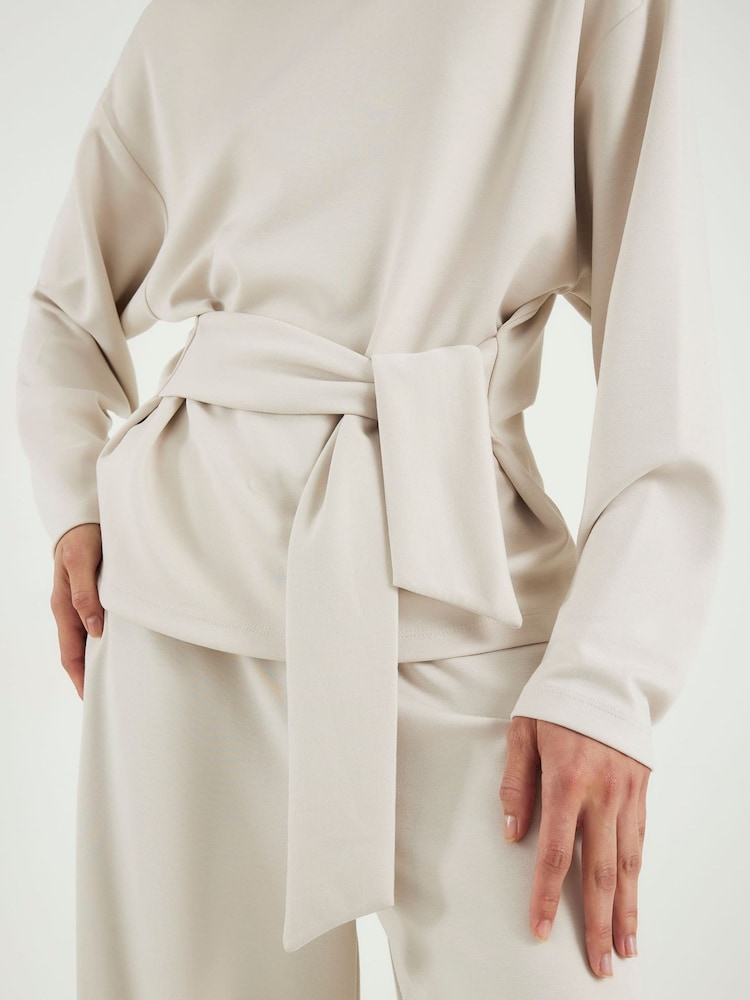 River Island Cream Tie Front Premium Top - Image 4 of 4