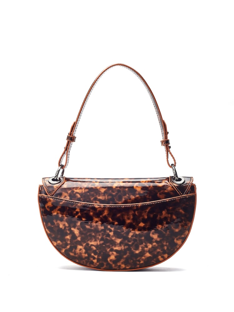 Moda in Pelle Brown Fillipa Half Moon Flap Cross-Body Bag - Image 2 of 4 Moda in Pelle Brown Fillipa Half Moon Flap Cross-Body Bag - Image 2 of 4