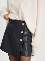 River Island Asymmetric Faux Leather Skort - صورة 4 من 4