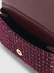 River Island Red Boucle Metal Handle Tote With charm - Image 5 of 5