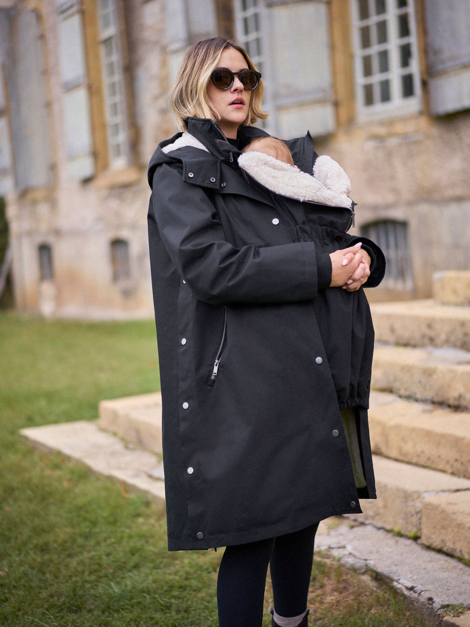 【Seraphine/セラフィン】3in1コート Buy Seraphine Black 3 in 1 Maternity & Babywearing Parka with Borg