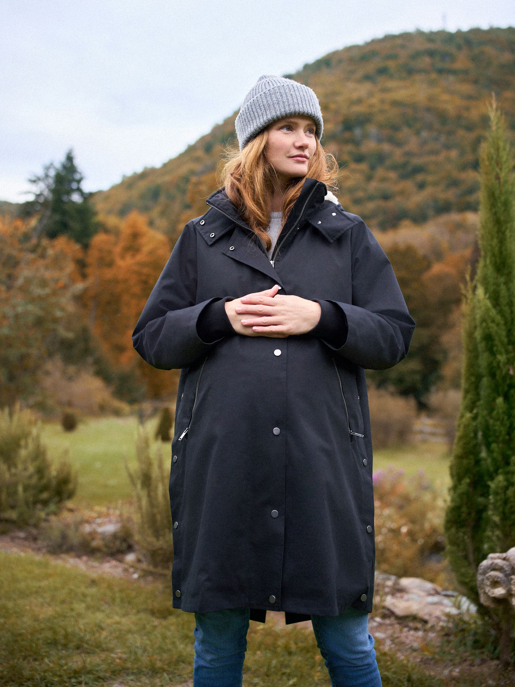 Buy Seraphine Black 3 in 1 Maternity & Babywearing Parka with Borg