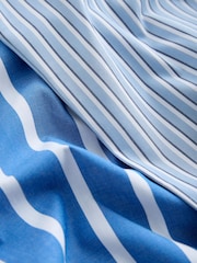 Blue/White Stripe Woven Short Pyjamas 2 Pack (3-16yrs) - Image 5 of 6