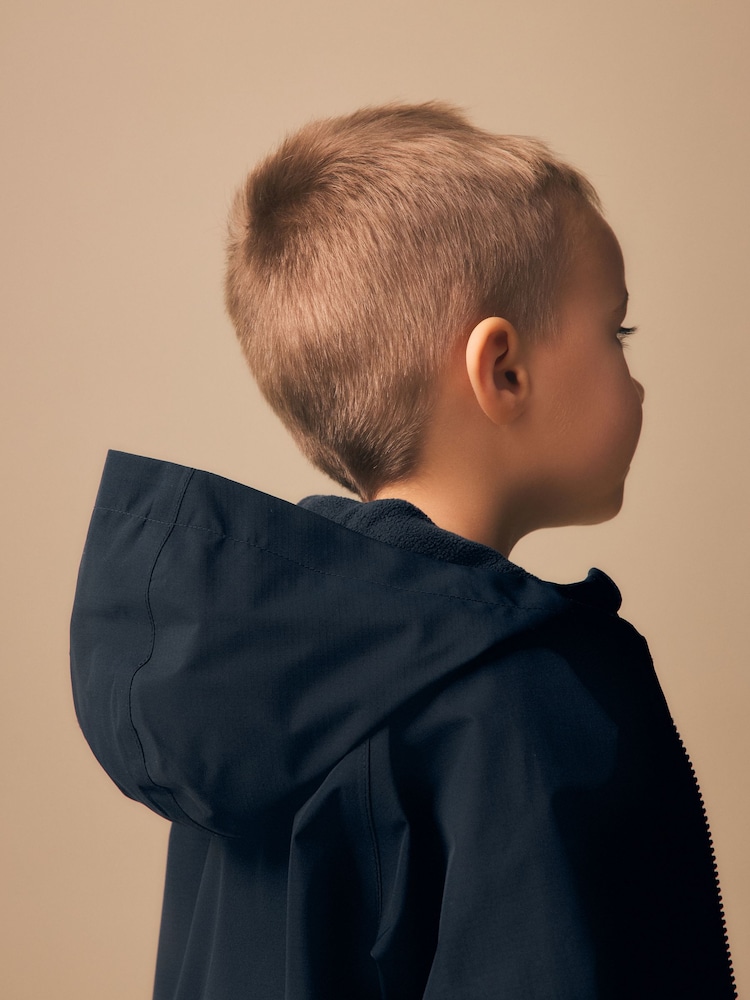 Navy Waterproof Cagoule Jacket (3mths-7yrs) - Image 2 of 4