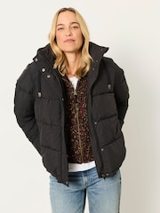 FatFace Carly Black Short Puffer Jacket - Image 1 of 6