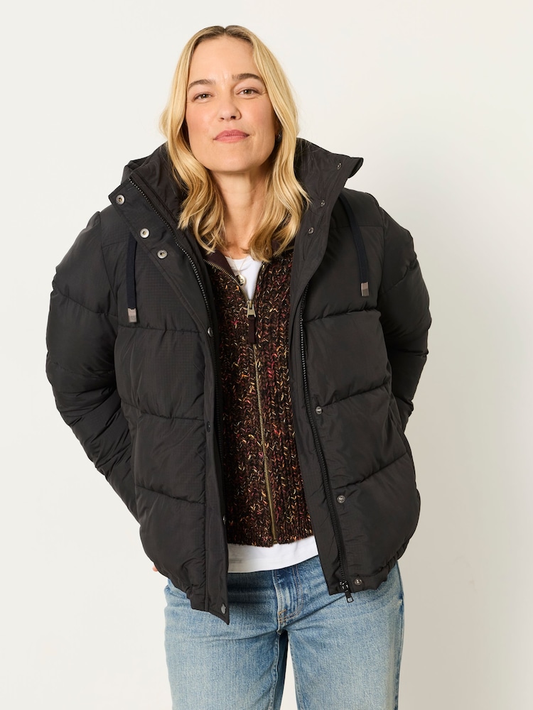 FatFace Carly Black Short Puffer Jacket - Image 1 of 6 FatFace Carly Black Short Puffer Jacket - Image 1 of 6
