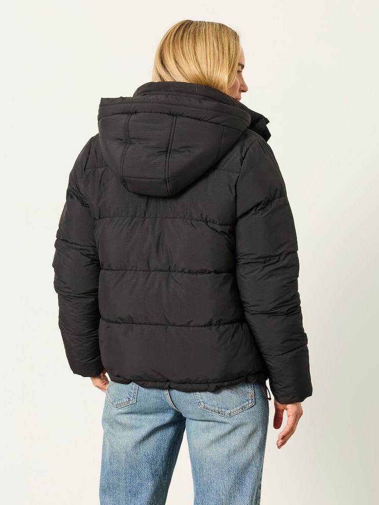 FatFace Carly Black Short Puffer Jacket - Image 2 of 6 FatFace Carly Black Short Puffer Jacket - Image 2 of 6