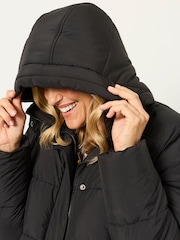 FatFace Carly Black Petite Short Puffer Jacket - Image 4 of 6