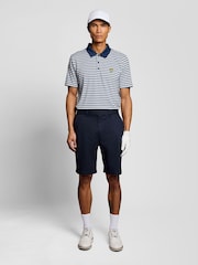 Lyle & Scott Green Golf Striped Polo Shirt - Image 4 of 6