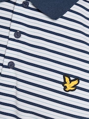 Lyle & Scott Green Golf Striped Polo Shirt - Image 6 of 6