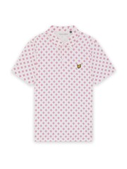 Lyle & Scott White Golf Argyle Print Polo Shirt - Image 6 of 6