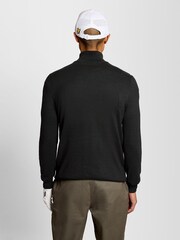 Lyle & Scott Black Golf Tipped Quarter Zip Jumper - Image 4 of 6